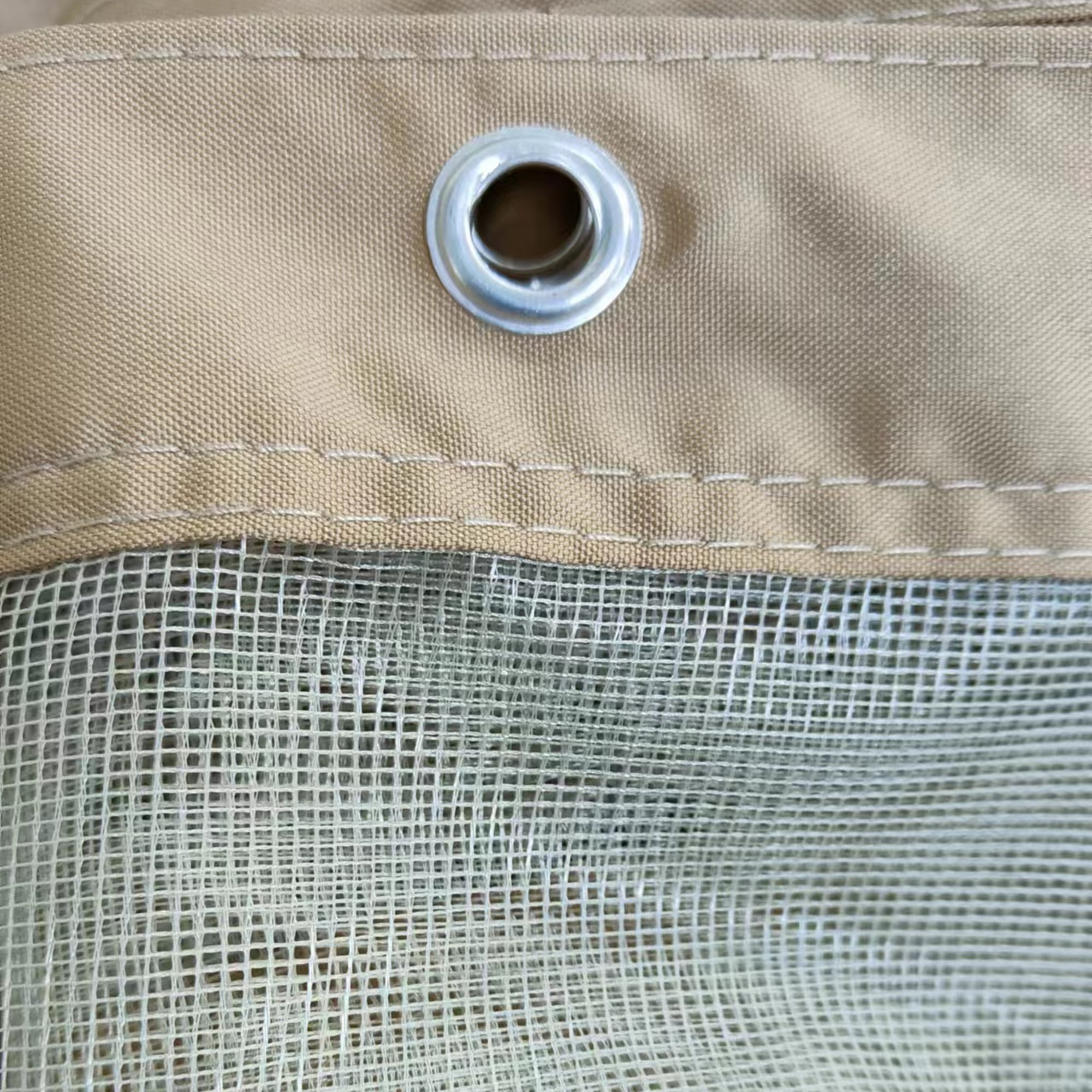 Replacement Mosquito Netting for 10' x 10' Gazebo with Zippers,4-Side Mesh Walls for Patio Gazebos,Beige