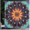 thumbnail image 3 of Ambesonne Astral Shower Curtain, Sun Zodiac Wheel, 69"Wx75"L, Multicolor, 3 of 4