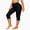 Black, variant on Charmo Capris Swimming Pants for Womens Wider Waisted Leggings Sport Rash Guard Surf Pants