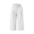 thumbnail image 7 of Plebaso Women's Capri Pants Smocked High Waist Casual Capris Summer Loose Cropped Pants with Pockets, 7 of 7