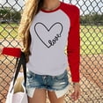 thumbnail image 1 of Puntoco Mujeres Día de San Valentín Casual Manga larga O Cuello en forma de corazón top Puntoco Puntoco-1627, 1 of 4