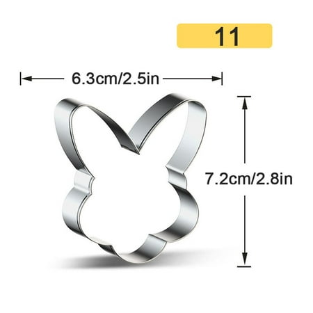 

4/5Pcs Easter Cookie Cutter Mold Easter Eggs Rabbit Chick Biscuit Fondant Mould For Home Easter Part
