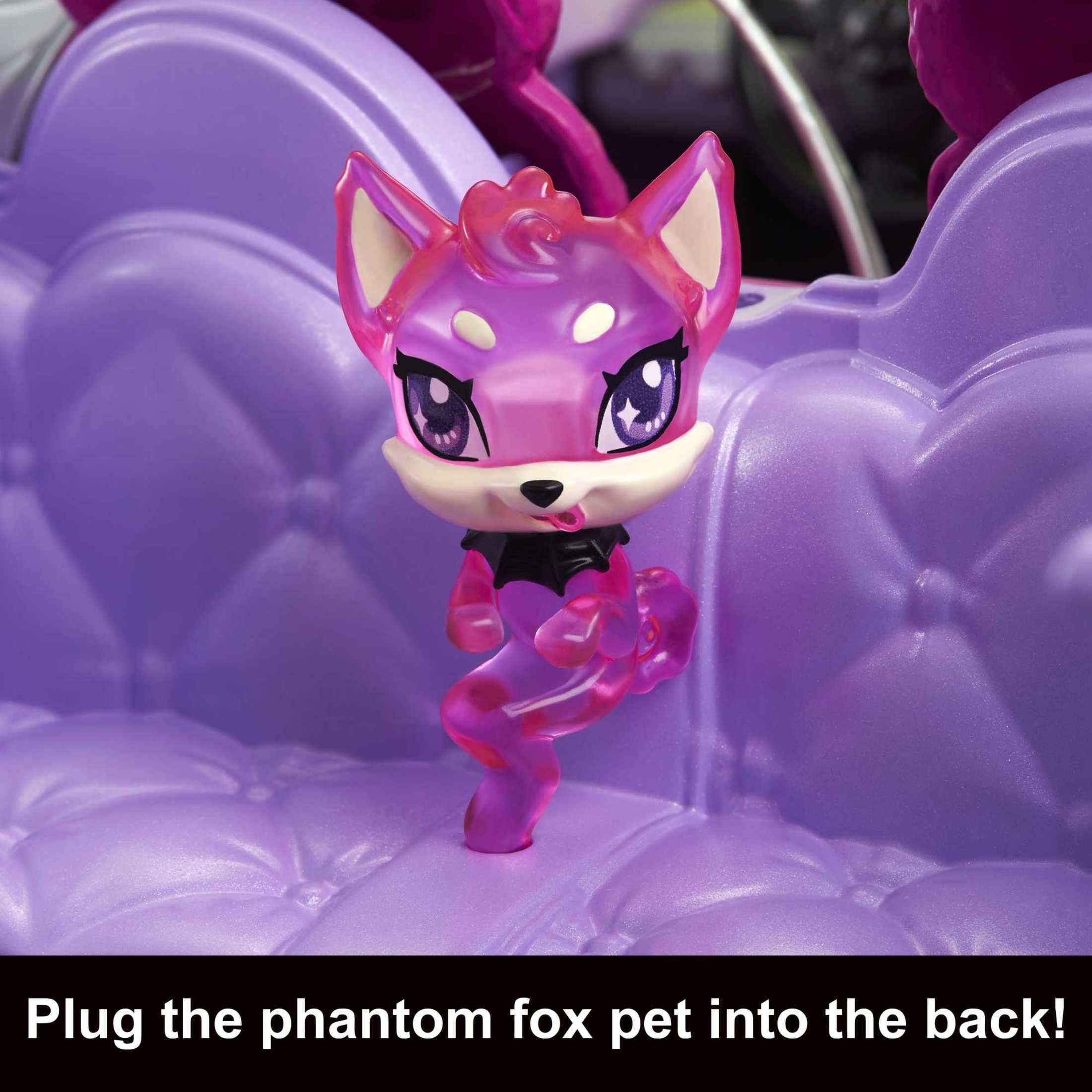 Monster High Toy Car, Ghoul Mobile with Pet and Cooler Accessories