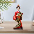 thumbnail image 6 of 27cm Japanese Kimono Geisha Doll,Resin Humanoid Girl Statue,Collectible Figurine,National Style gift of handcrafted for Desktop home and bar Decor , Red, 6 of 7