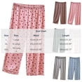thumbnail image 4 of Bovxnpu Women's Pajama Pants Sleep Lounge Bottoms Cotton Capris Straight Leg Loose Casual Home Wear Pants Sleepwear, 4 of 6