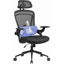 Nouhaus Ergonomic Mesh Office Chair Adjustable Lumbar Support and Flip-up Armrests High Back Headrest, Tilt Function Comfy Computer Gaming Chair Swivel Desk Chairs (Ergo Fit,Dark Black)