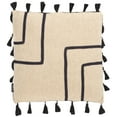 thumbnail image 2 of Safavieh Nara 16" x 16" Mid-Century Linen Decorative Pillows, Beige/Black, 2 of 4