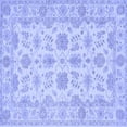 thumbnail image 1 of Ahgly Company Machine Washable Indoor Square Oriental Blue Traditional Area Rugs, 4' Square, 1 of 4