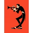 thumbnail image 2 of Rogan, Mark 15x18 White Modern Wood Framed Museum Art Print Titled - The Trumpet, 2 of 4