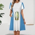 thumbnail image 2 of Flag Of Guatemala Short Sleeve Dress Women Summer Evening Dresses Ladies Sundress, 2 of 7