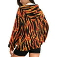 thumbnail image 2 of Renewold Tiger Print Women's Oversized Casual Hoodies Fleece Jackets Hoodies Drop Shoulder Pullover Full Zip Long Sleeve Fleece Sweatshirts Y2K Jackets Sweater for Ladies Girls, L, 2 of 7