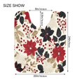 thumbnail image 2 of U-Shaped Toilet Mat Plush Bathroom Rug Mat Non Slip Bathroom Mats Red and Blacks Holly Leaves, 2 of 5
