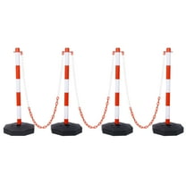 CQSXDA High-Visibility Warning Colors Durable Material 32 5/8"" Tall Traffic Cones - Ideal for Parking Lots, Construction Zones & More 4ps