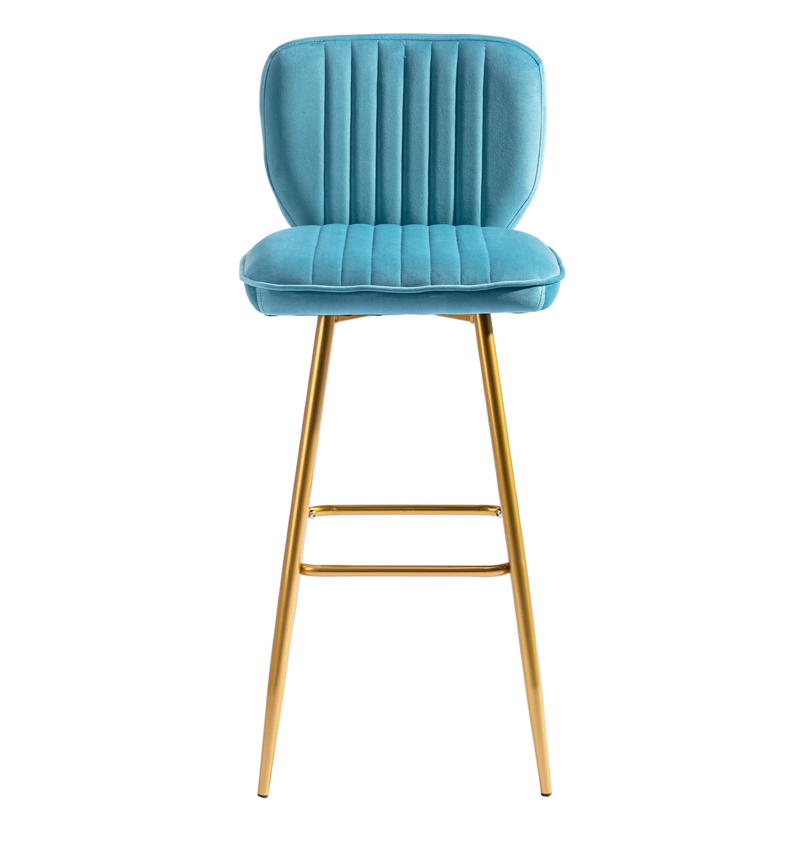 Retro Style Kitchen High Bar Chairs Velvet Bar Stool Chair Counter