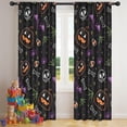 thumbnail image 5 of Blackout Kids Curtains,Halloween Colorful Spooky Elements Childrens Insulated Curtains Set Of 2,Bedroom Essentials,Toddler Room Decor 42"x84", 5 of 5
