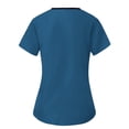 thumbnail image 3 of Avrnliq Womens Navy Stretch Healthcare Scrub Set - Short Sleeve with Multi Pockets, 1 Top & 1 Pant for Doctors & Medical Professionals,Size 2XL, 3 of 8