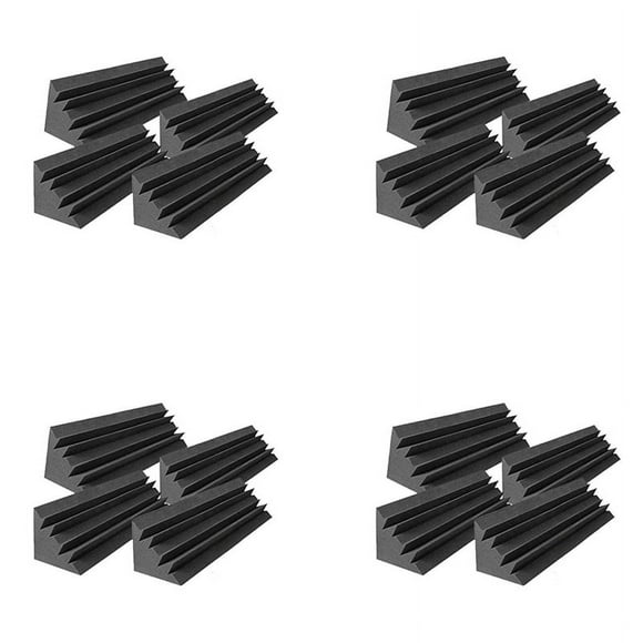16 Pcs Acoustic Panels Studio Acoustic Soundproof Foam,Sound Treatment Trap Corner,Sound Panels ,12X12X48cm