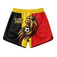 thumbnail image 4 of Women's Football Graphic T-Shirt, Women's Casual Loose Fit Printed Shorts with Pockets - Elastic Waist Drawstring Summer Shorts for Soccer Tournament 2026 Vermilion Size: 2XL, 4 of 5