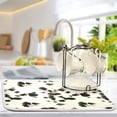 thumbnail image 5 of Black Cow Spots Dish Drying Mat for Kitchen Counter 18x24 In Absorbent Microfiber Reversible Mats Dish Drainer Protector Rack Pad for Coffee Bar Table, 5 of 7