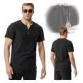 thumbnail image 1 of Mens Linen Solid T-shirt Mens T-shirt And Shorts, 1 of 8