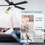Cusp Barn 52 Modern Indoor Ceiling Fan with LED Lights and Remote Control, DC Motor 6 Speeds, Gold Finish, Reversible Blades