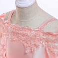 thumbnail image 7 of Girls Lace Dress Off Shoulder Flower Girls Princess Dress for Wedding Birthday Party, 7 of 7