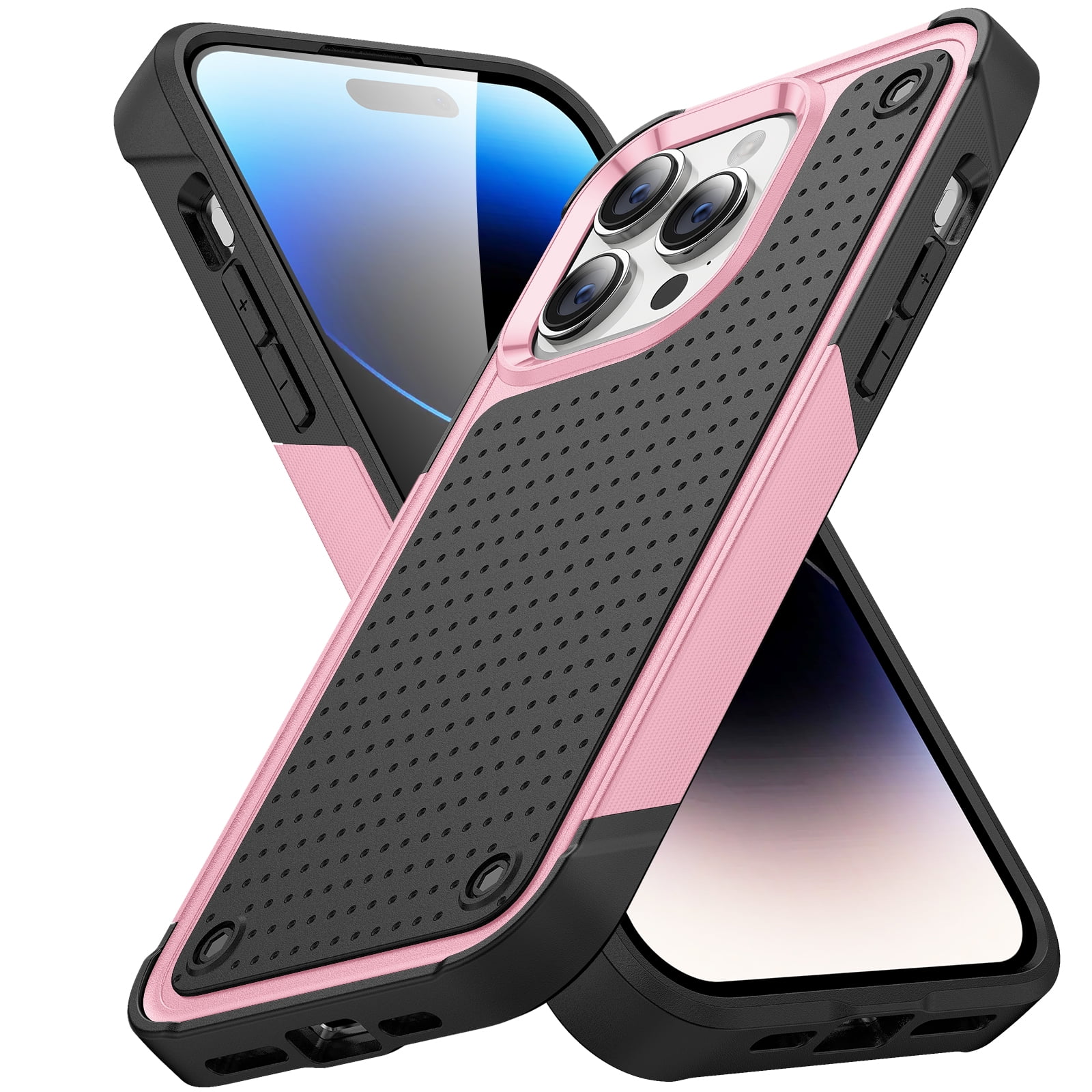 TECH CIRCLE Rugged Case For iPhone 8 Plus/7 Plus, Military Grade Shockproof Protective Bumper Anti-Scratch Dual Layers Phone Case Cover for Apple iPhone 8 Plus/7 Plus 5.5",Pink