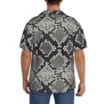 thumbnail image 7 of PAYOHTO Texture Snake Skin Mens Hawaiian Casual Short-sleeved Shirt Tropical Summer Beach Button Down Shirts, 7 of 7