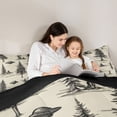 thumbnail image 5 of Manfei Kids Jungle Adventure Twin Bedding Sets 7-Piece, Cartoon Mystic Spaceship Bedding Comforter Set, Pebble Grey Pine Tree Reversible Sheet Sets, Luxury Bedroom Decor, 5 of 8