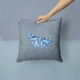 thumbnail image 2 of Carolines Treasures 8856PW1414 Butterfly on Gray   Canvas Fabric Decorative Pillow 14Hx14W multicolor, 2 of 4