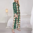 thumbnail image 3 of Fotbe Christmas Snowflakes Plaid Conjunto de Pijama de Manga Larga para Mujer con Estampado, Ropa de Dormir de 2 Piezas, Conjunto de Casa Suave y Cómodo con Bolsillos-XX-Large, 3 of 7