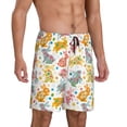 thumbnail image 2 of Balery Boho Bunny Pantalones cortos de pijama de punto de algodón para hombre con cinturilla y bolsillos-Small, 2 of 6