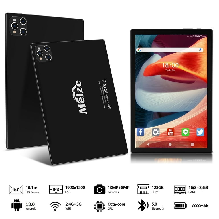 Android 13 Tablet,5G Wi-Fi Tablet with 128GB ROM+16(8+8)GB
