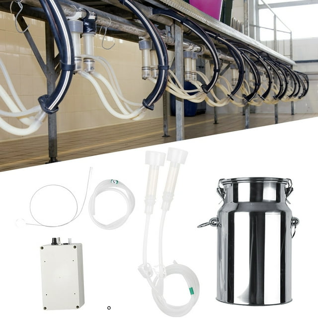 Machine à Traire les Chèvres 7L, Mini Machine à Traire Électrique Portable en Acier Inoxydable pour Chèvres Moutons