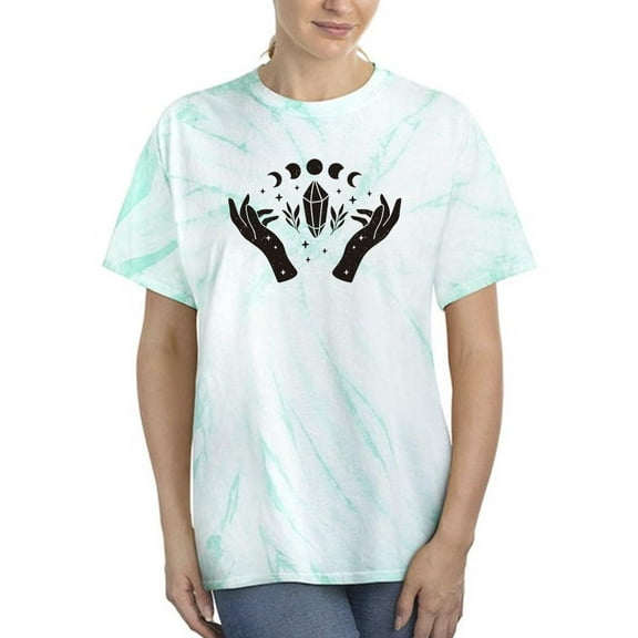 Mystical Hands And Gemstone Tie Dye Cyclone Women -Image by Shutterstock, Female Large
