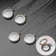thumbnail image 1 of Exquisite Necklace Glossy Magnet Open Memory Photo Box Locket Necklace Round Pendant Necklace Jewelry Gift For Women--Silver-Product code 49204 Silver, 1 of 3