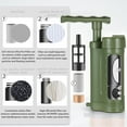 thumbnail image 6 of Tomshine Water Purification System for Survival - Lightweight Hand-Pump Portable Water Filter for Backpacking Hiking Camping Water Filtration,Army green, 6 of 7