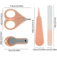 thumbnail image 1 of Kit de uñas para bebés 4 en 1 Juego de cuidado de uñas para bebés Kit de manicura para bebés portátil ergonómico Cortaúñas para bebés Tijeras Pinzas para limas de uñas Lindo Kit de pedicura ZefeiWu 8390615035255, 1 of 1