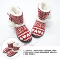 thumbnail image 4 of Zapatos de algodón para mujer, botas de nieve de suela gruesa, zapatos de felpa cálidos para interiores para invierno, 4 of 6