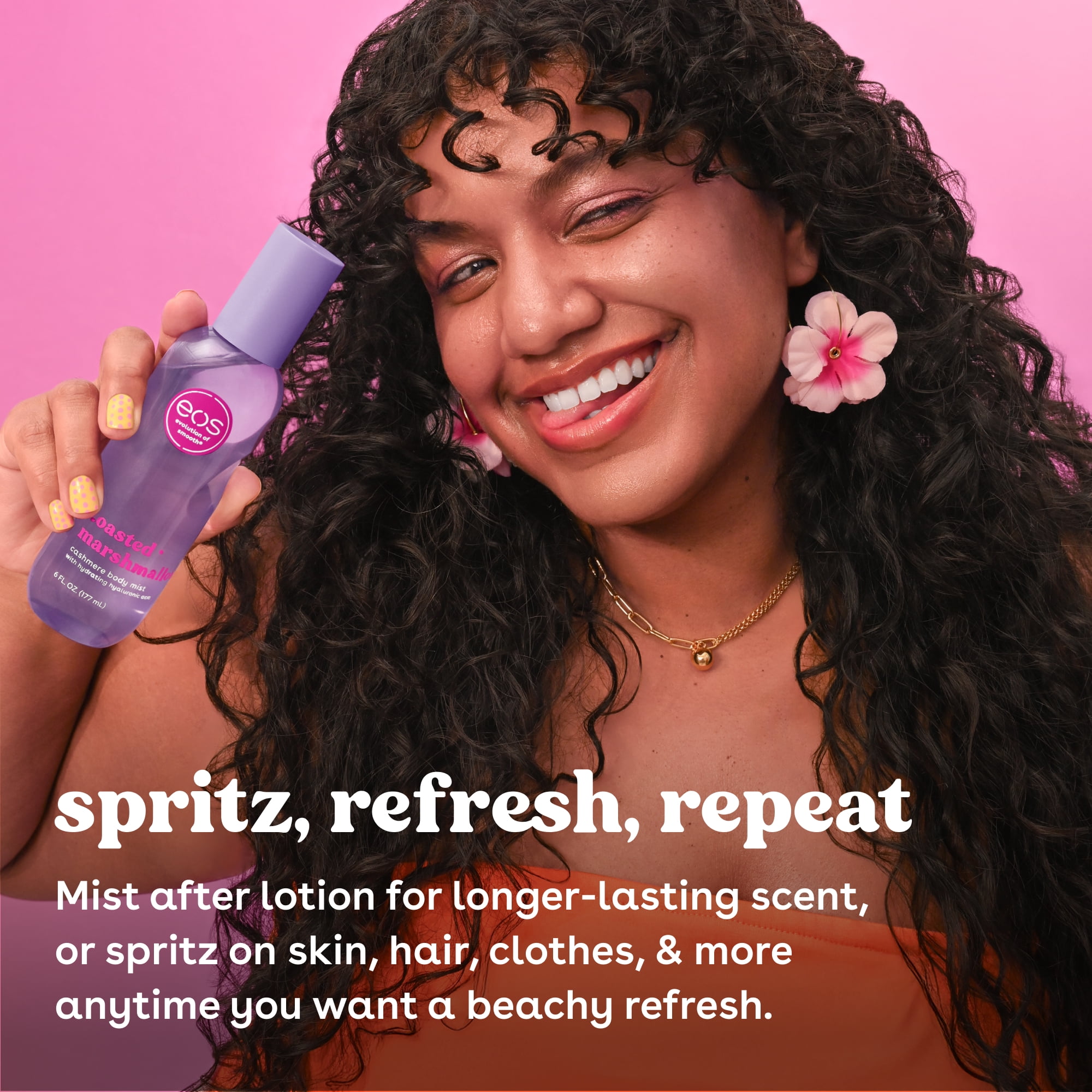 eos Toasted Marshmallow Body Spray for Women, Fine Fragrance Mist, 6 fl oz