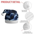 thumbnail image 4 of KLL Christmas Hats for Adults Plush Blueberry Print Santa Hat Xmas Fluffy Santa Claus Hat for Women Men, 4 of 6