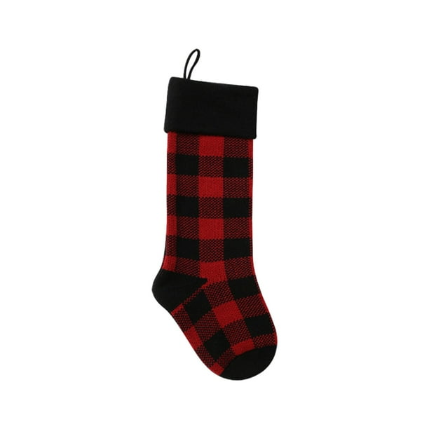 Woolen Wall Decoration Christmas Gift Bags Christmas Decoration Pendant Knitting Candy Bag Lattice Socks