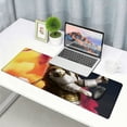 thumbnail image 6 of Heduofu Funny Cute Cat as with a Red Eyes Fire Breathing Unicorn Mouse Pad 31.5x11.8 in, 6 of 6