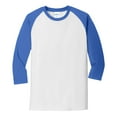 thumbnail image 6 of Mafoose Mens Core Blend 3/4-Sleeve T-Shirt White/Royal Small, 6 of 6
