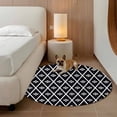 thumbnail image 3 of Minimalist Art Round Rug 3.3ft Washable Circle Entryway Rugs Non Slip Boho Abstract Floral Lattice Black Area Rug Indoor Floor Carpet for Bedroom Kitchen Living Room Home Office Dining Room Nursery, 3 of 9