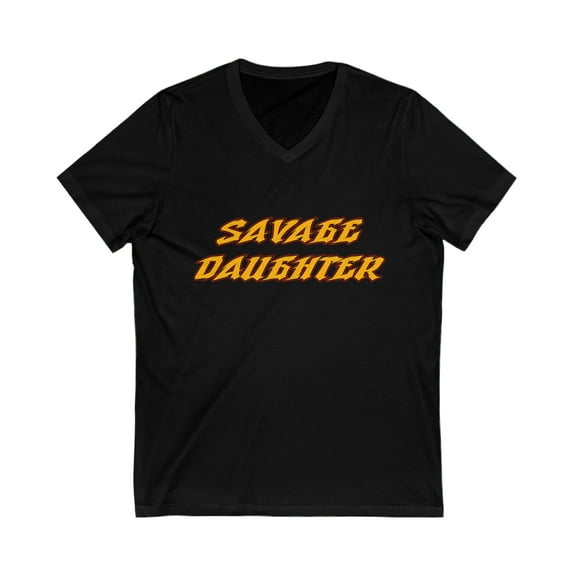 Savage Daughter Unisex Jersey Short Sleeve V-Neck Tee