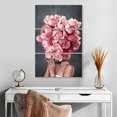thumbnail image 2 of Elephant Stock Lady Peony Xi Wall Art - Vertical Multi Panel Canvas - Living Room Wall Decor - Floral And Botanical Multi Panel - Gray And Beige Decor - 20" x 32", 2 of 4