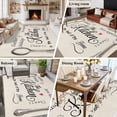 thumbnail image 5 of Non-Slip Rug Pad Rugs Spoon Fork Vintage Farmhouse Rectangle Area Rugs 5x7Ft Soft Carpet Pads for Living Room Kids Room, Abstract Love Retro Linen, 5 of 9