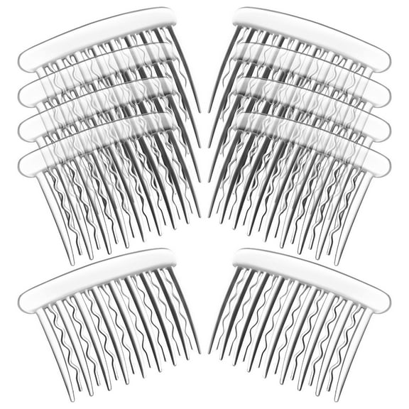 FRCOLOR WORGEOUS 10PCS Nonslip Multi Teeth French Twist Combs for Women Styling Hair Accessories with Side Hair Clips for Wedding