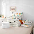 thumbnail image 6 of Manfei Abstract Geometric Rhombus 7-Piece Twin Bedding Sets,Modern Minimalist Aesthetic Bedding Comforter Set,Orange Beige Blue Sheet Sets For Girls Boys,Super Cozy Room Decor Reversible, 6 of 8